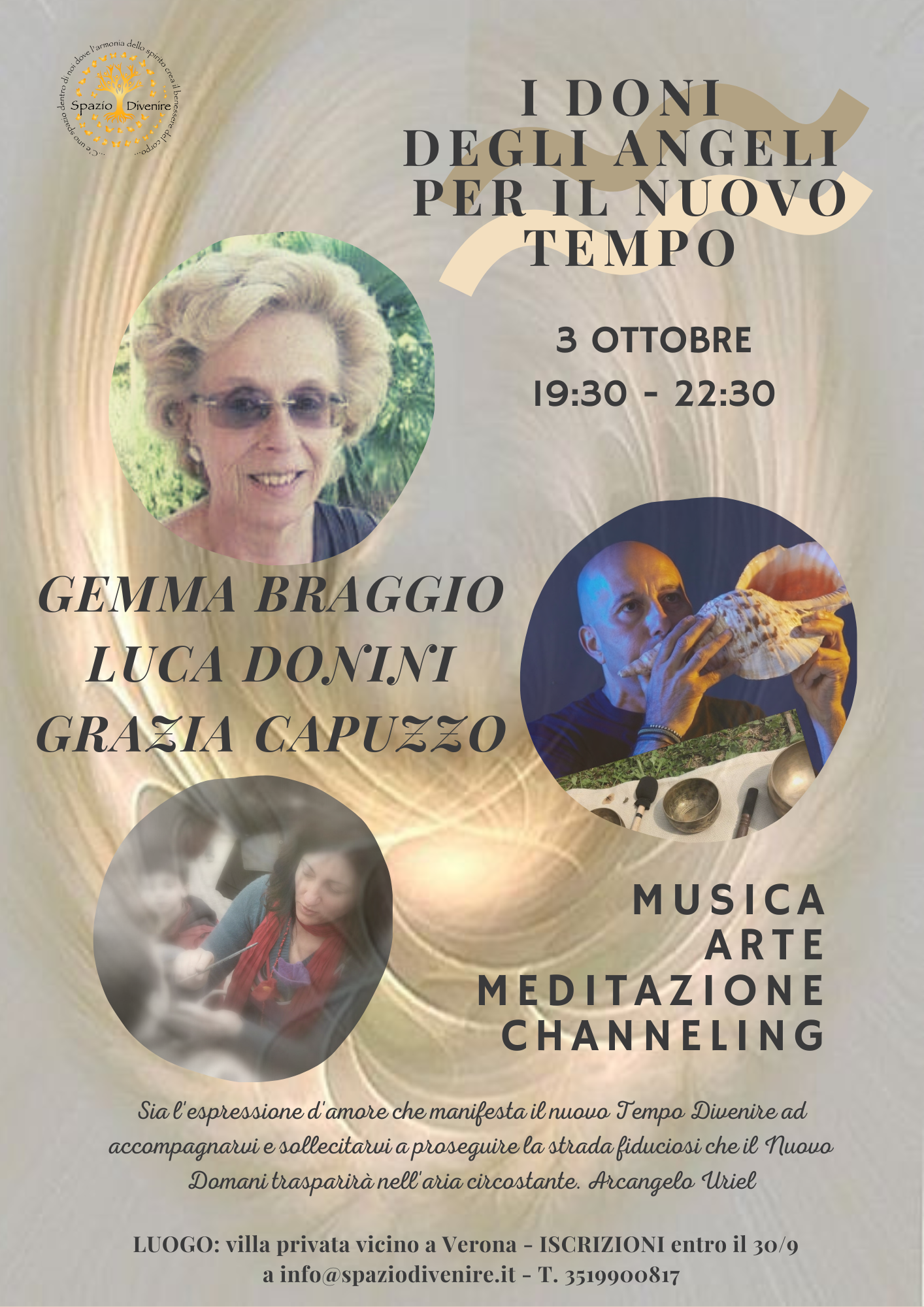 I Doni degli Angeli per il Nuovo Tempo – con Gemma Braggio, Luca Donini e Grazia Capuzzo