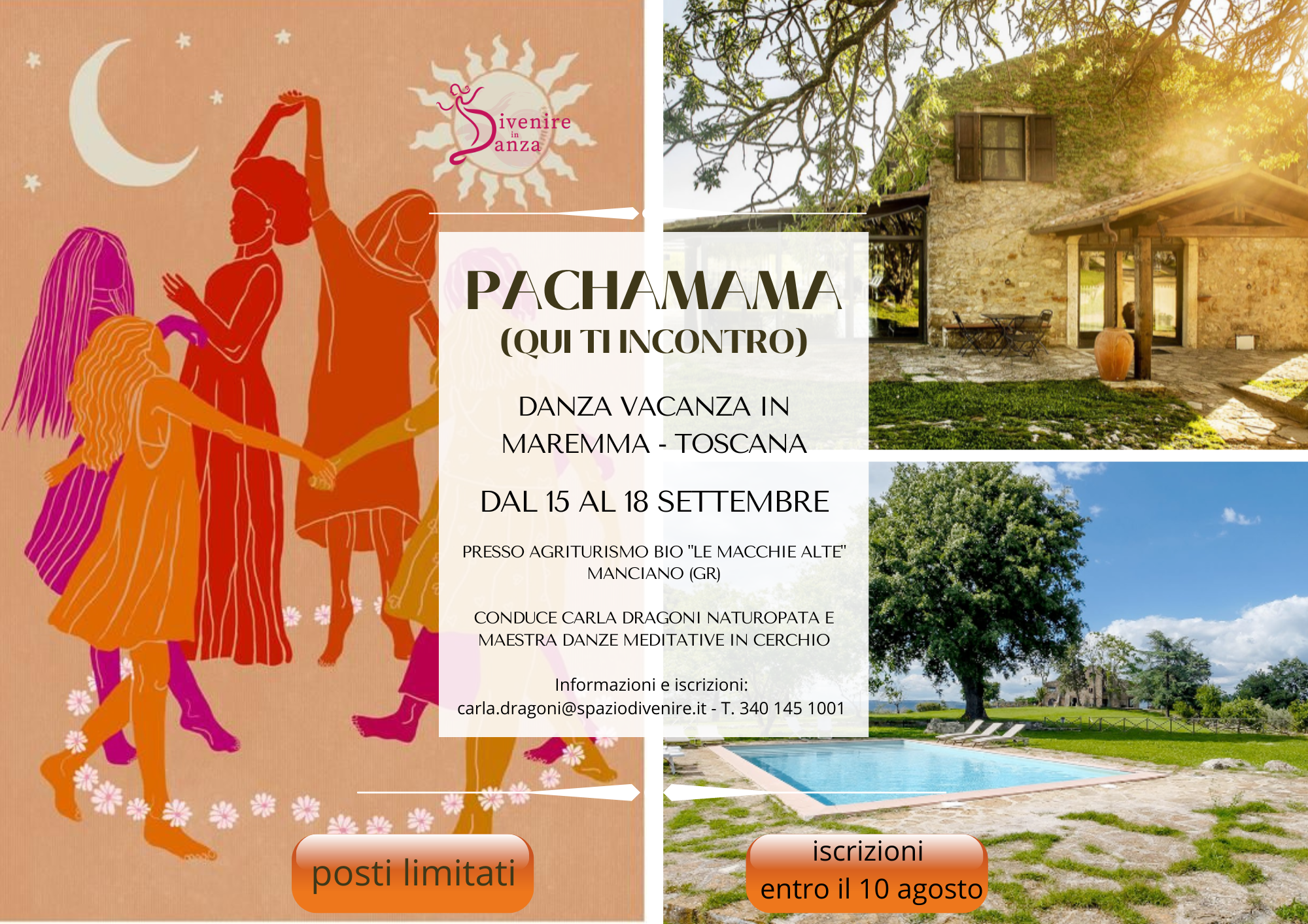 PACHAMAMA (qui ti incontro) – Danza Vacanza in Maremma Toscana dal 15 al 18 settembre